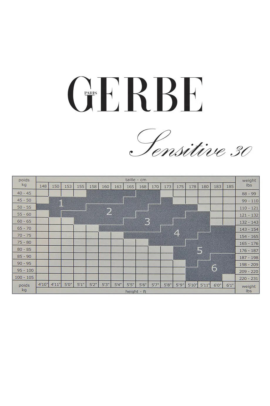 GERBE SENSITIVE 30 Topaze Tights