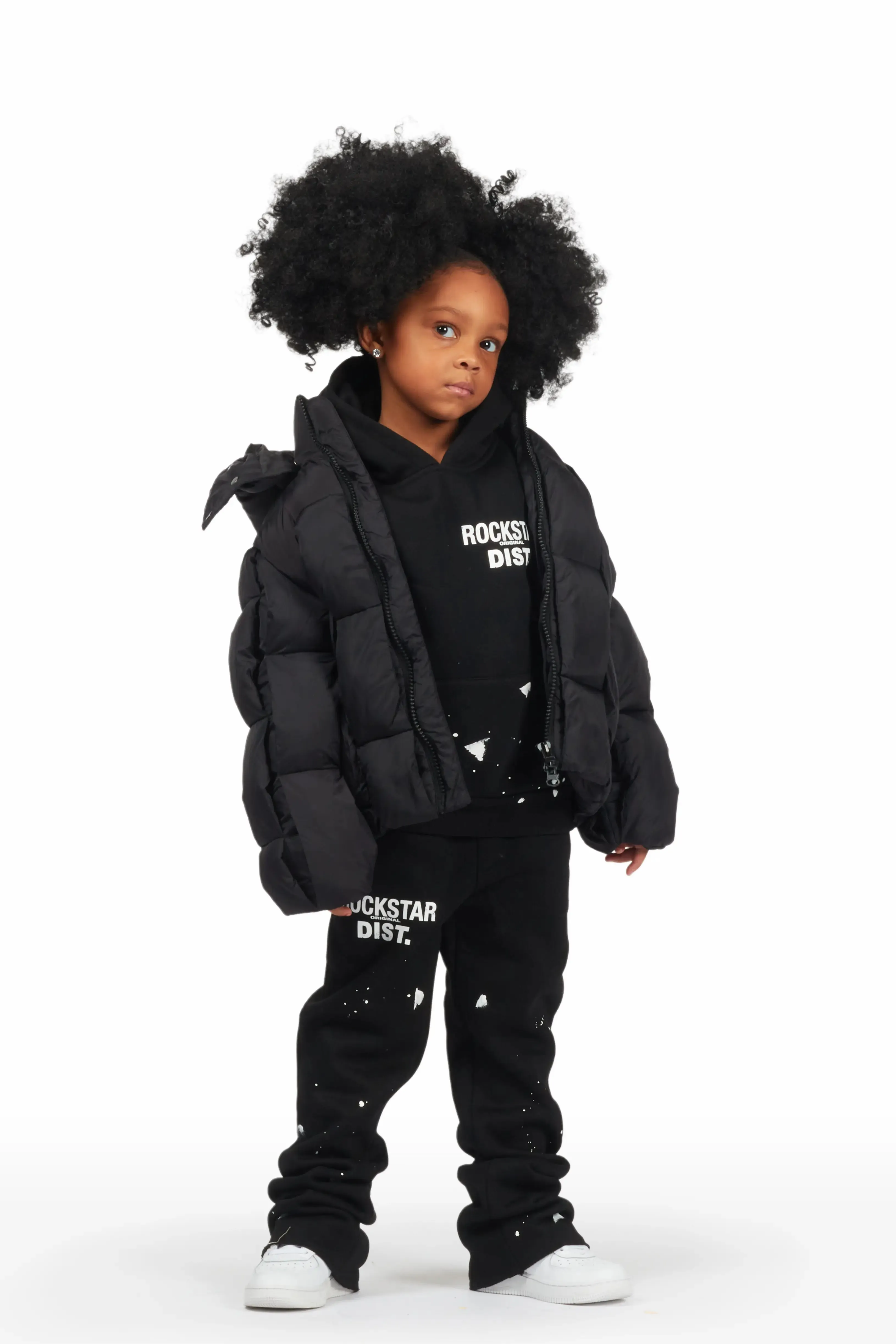 Girls Marlee Black Puffer Jacket