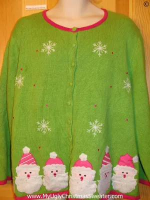 Green Best Christmas Sweater with Snowmen Wm Mens XXXL