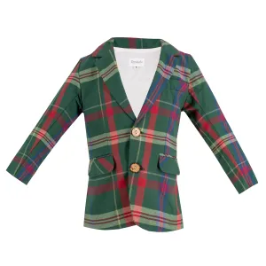 Hayden Boy Blazer - Green Tartan