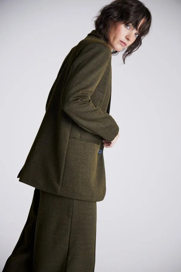 ICHI - IHKATE JACQUARD OVERSIZE BLAZER - 20121605