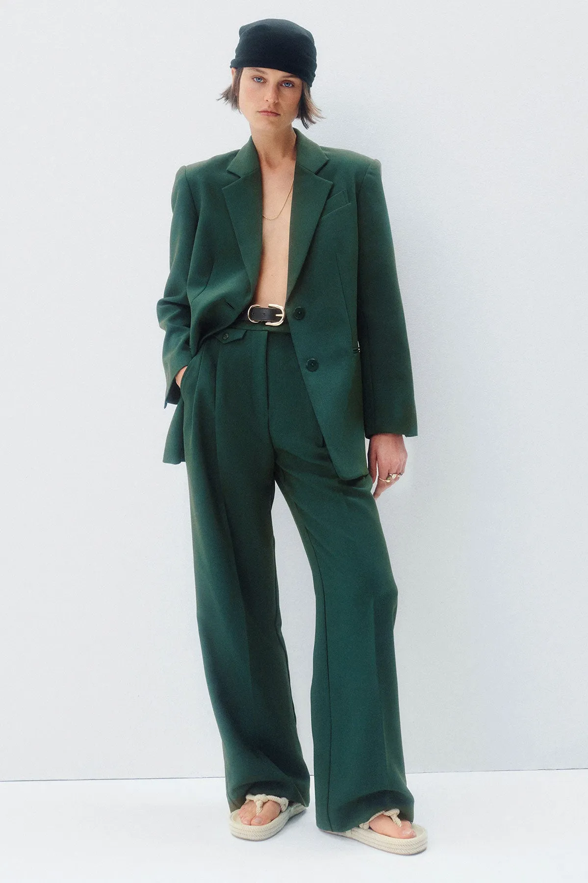 IRENA OVERSIZED TAILORED BLAZER - ROSEMARY