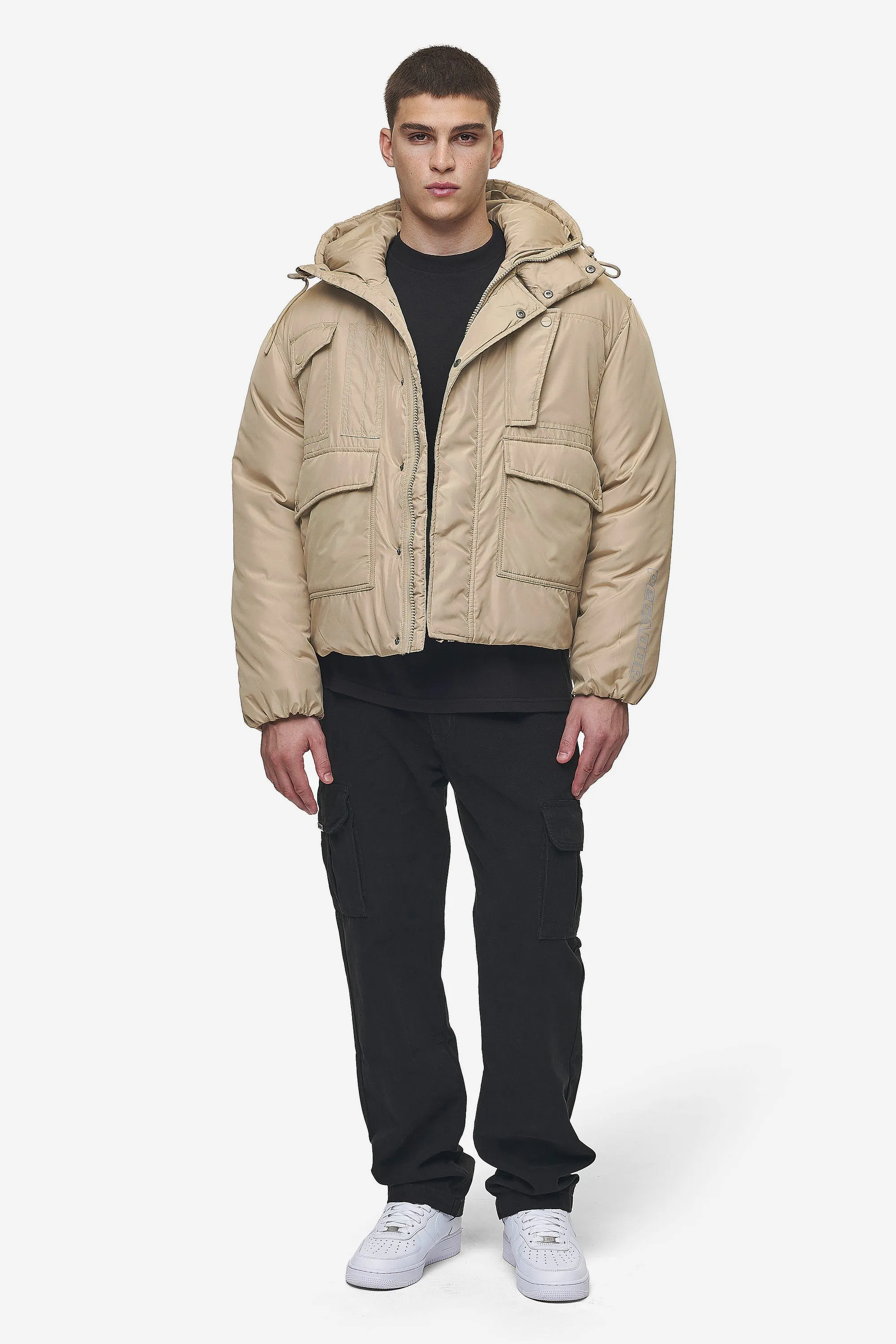 Jean Utility Puffer Jacket Sand