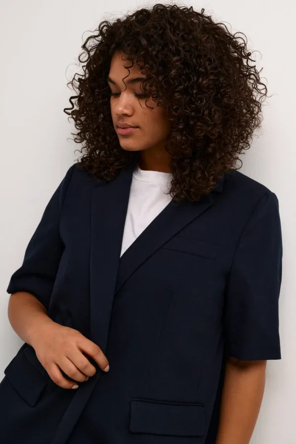 Kaffe Curve Sakira Blazer in Navy