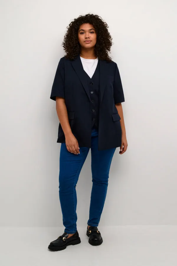 Kaffe Curve Sakira Blazer in Navy