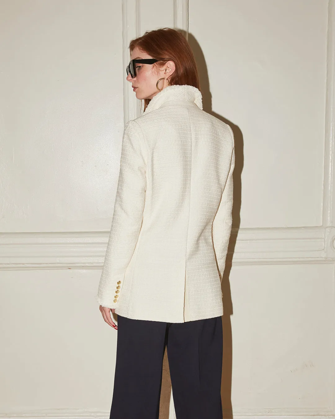 Katharine Blazer in Ivory Tweed