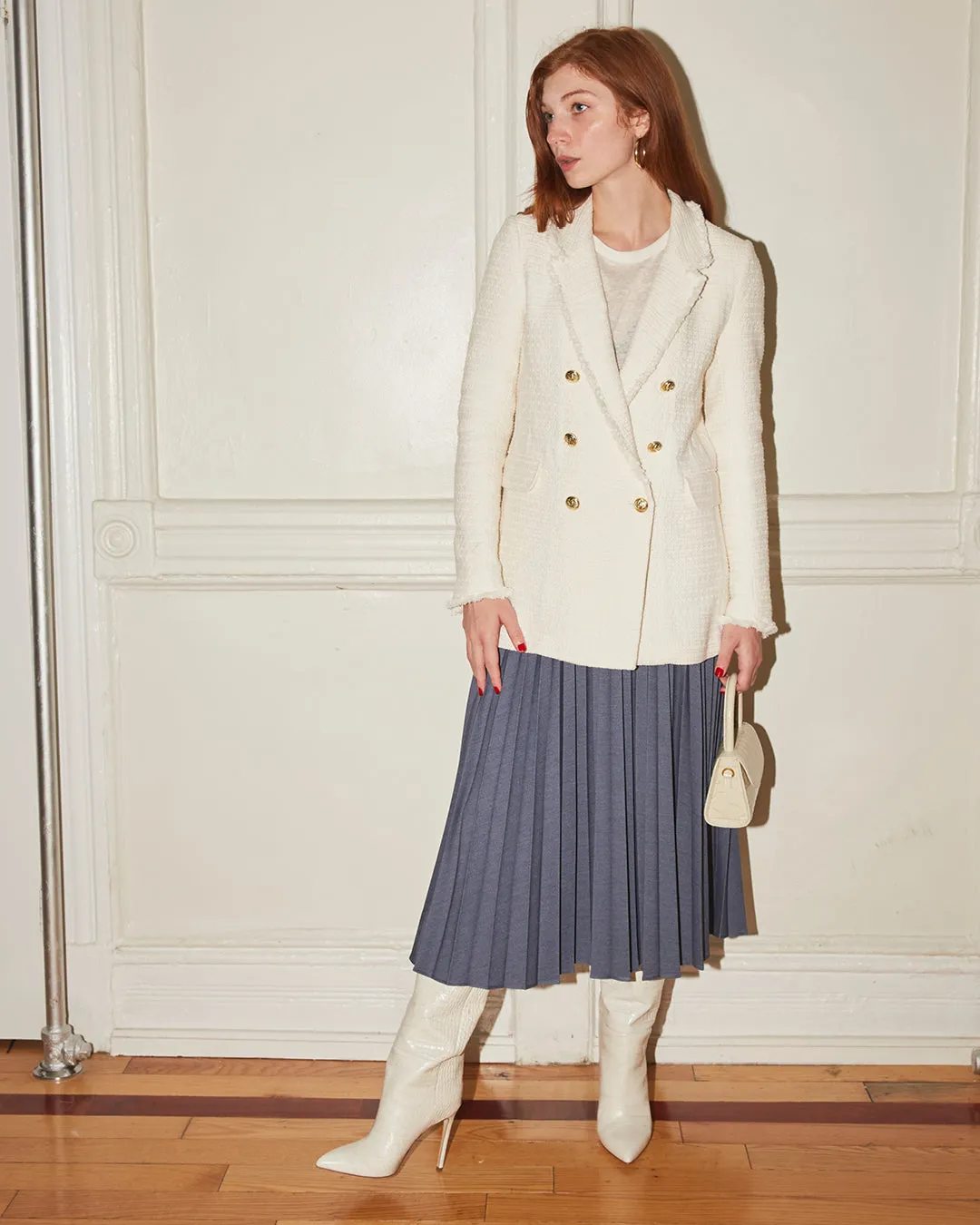 Katharine Blazer in Ivory Tweed