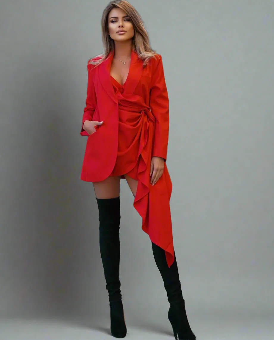 LA ROJA MINI DRESS BLAZER