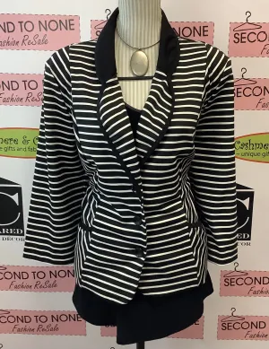 Laura Striped Stretch Blazer (Size 18)