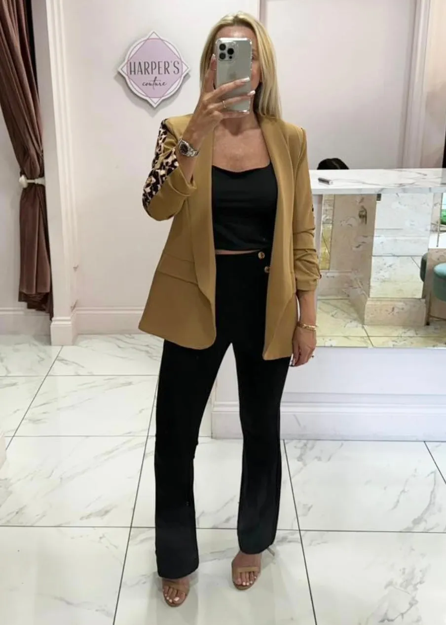 Lauren Leopard Trim Blazer