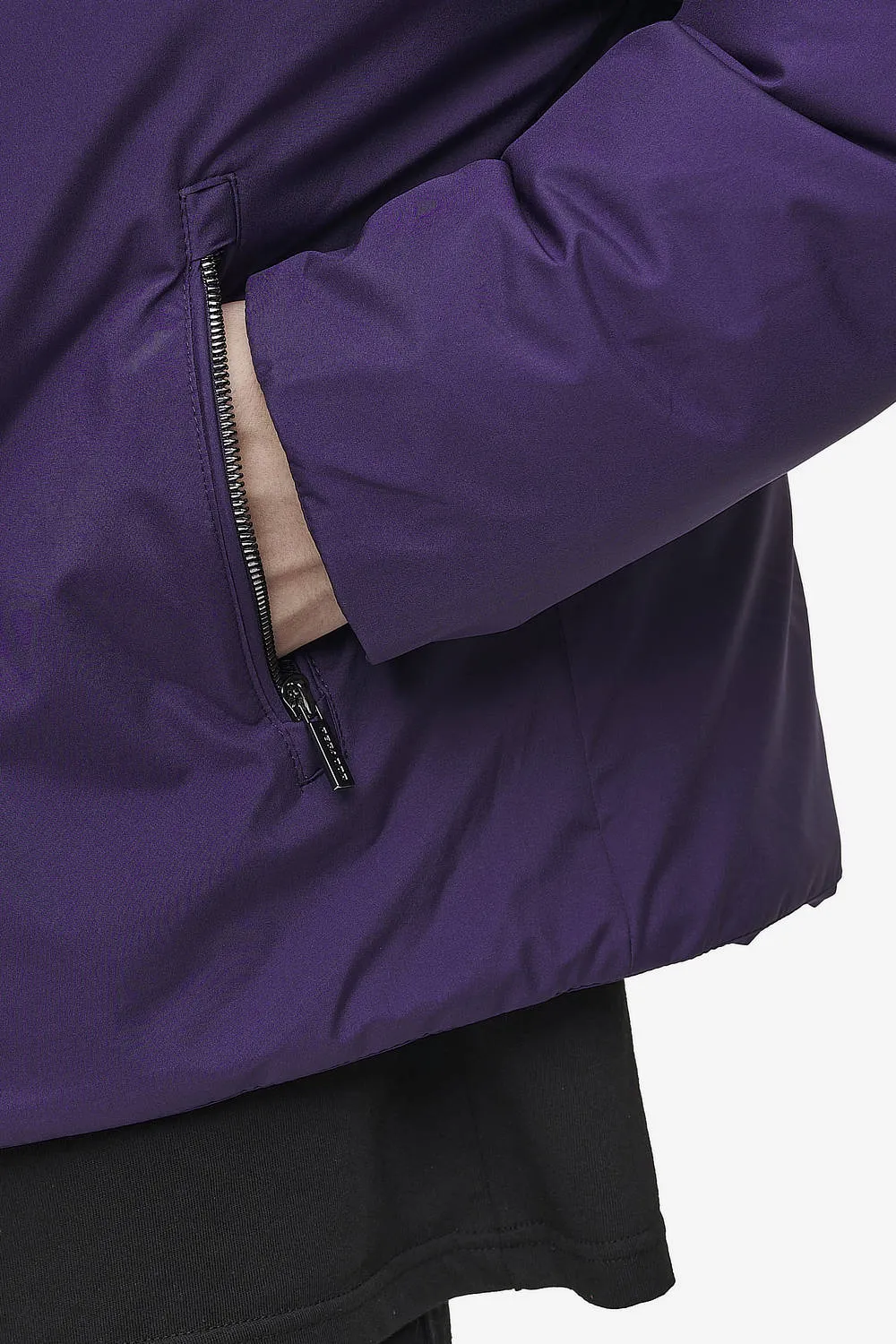 Lavoy Cropped Boxy Puffer Jacket Deep Purple