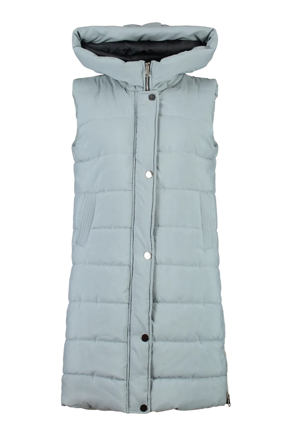 LONGLINE HOODED GILET