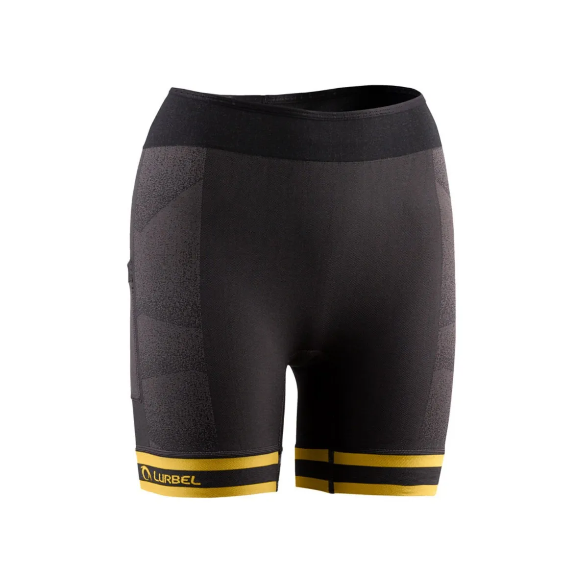 Lurbel Spirit Short Leggings Black Yellow Women