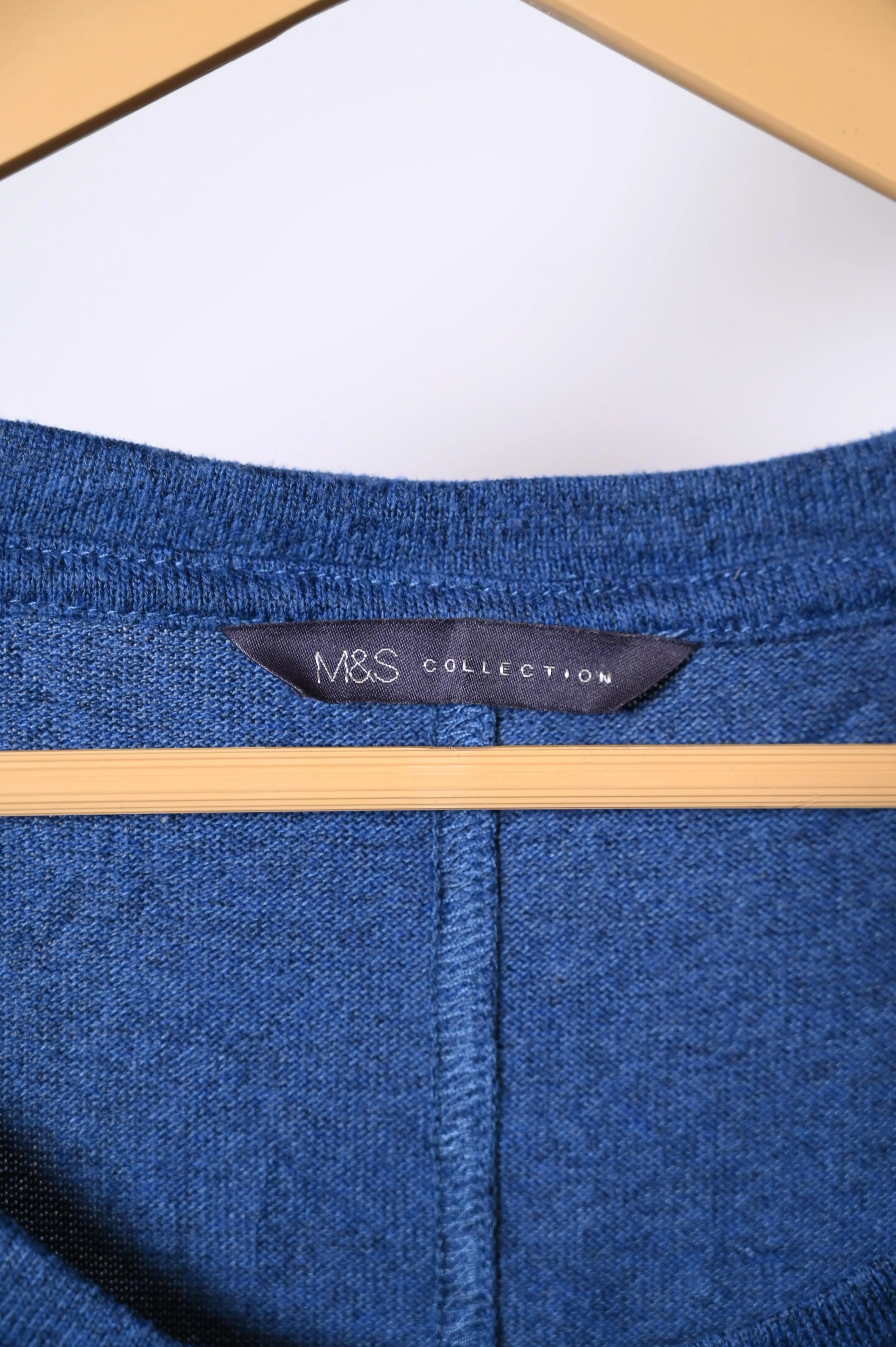 M&S Navy Blue Viscose Sweater - Large