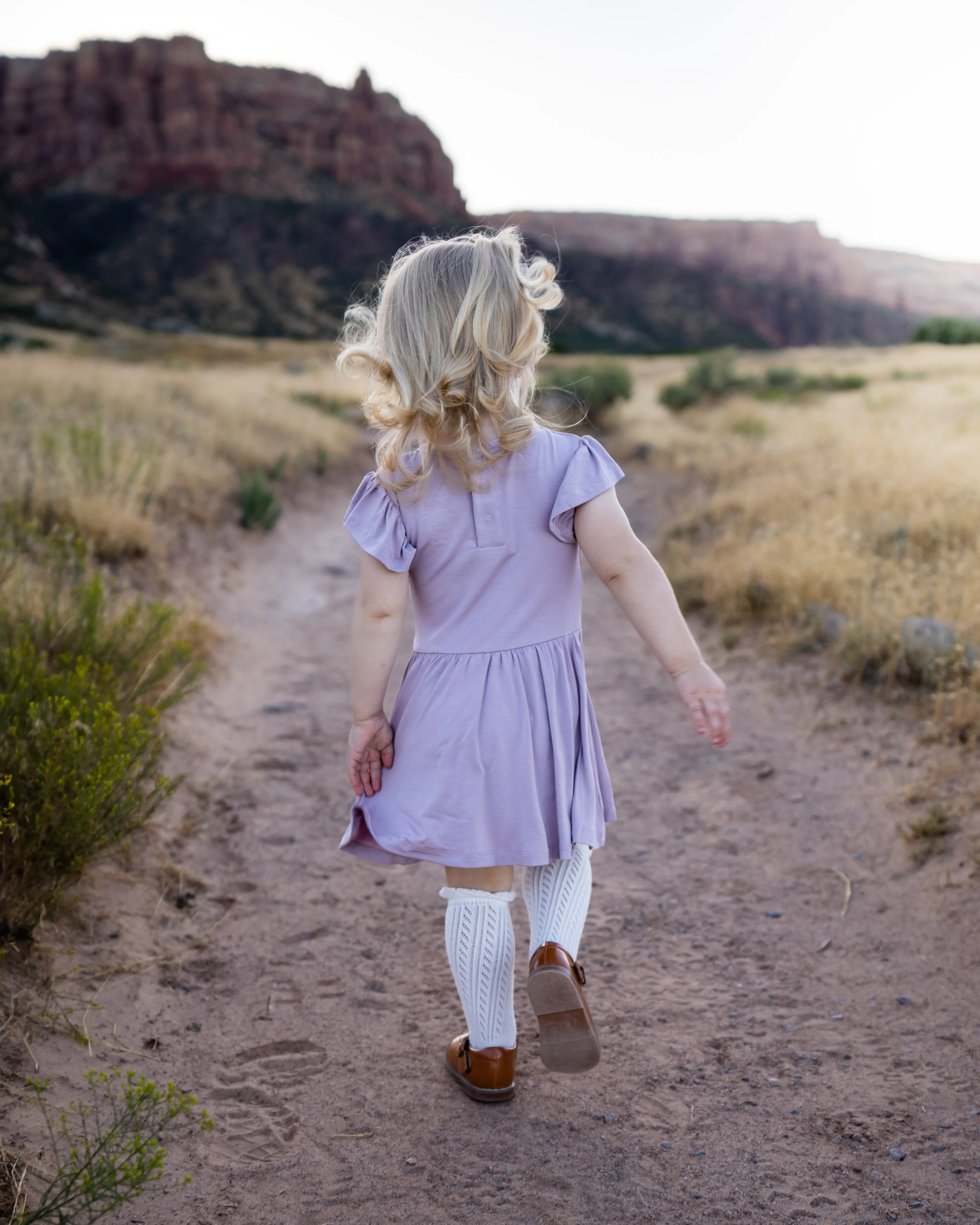 Mauve | Flutter Bodysuit Dress