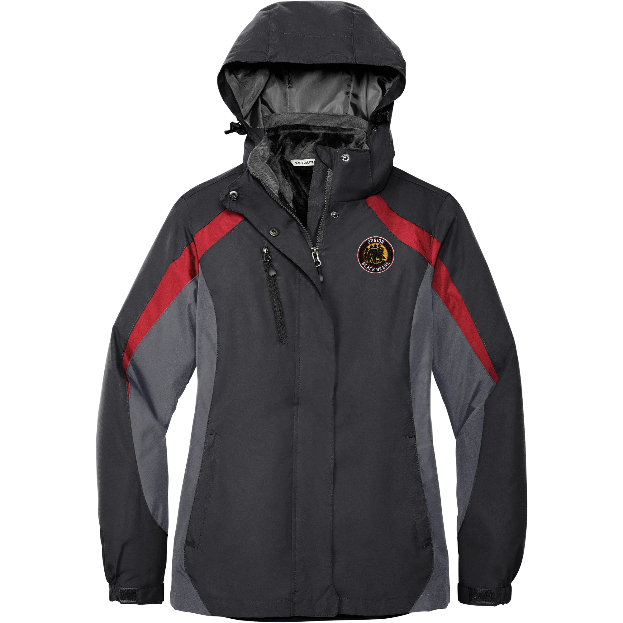 MD Jr. Black Bears Ladies Colorblock 3-in-1 Jacket