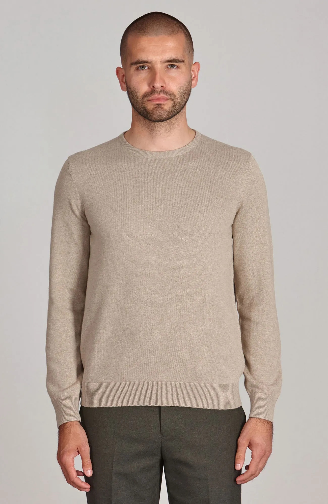 Men's 100% Cotton Crew Neck Jumper