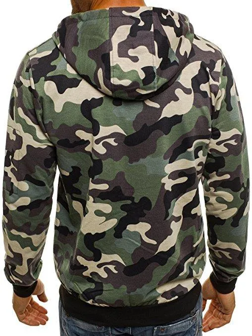 Men's Camouflage Sweatshirt Hooded Cardigan 22160178YM