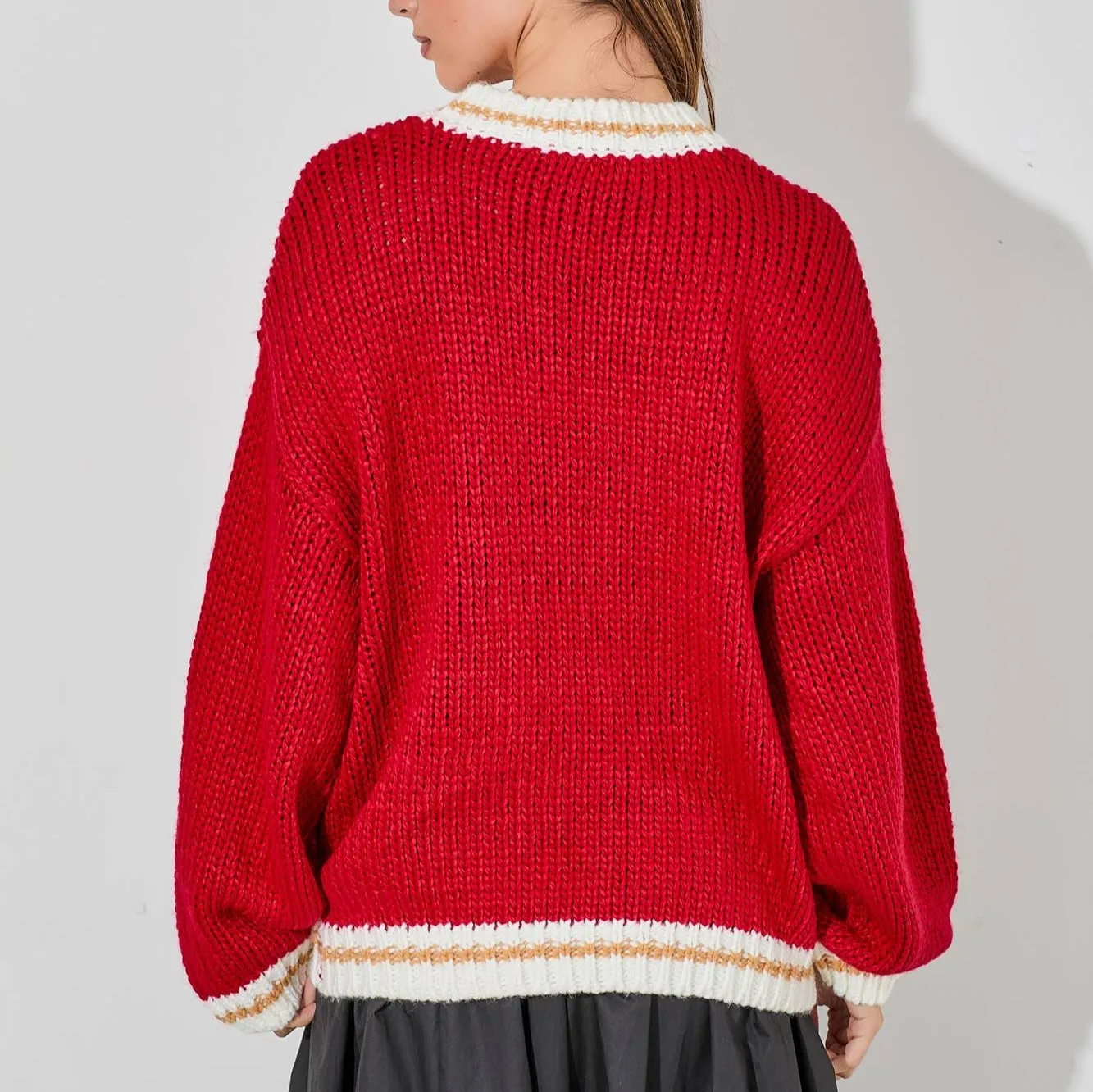 Merry Red Knit Sweater