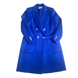 MICHAEL KORS Double-Breasted  Wool Coat Blue SIZE 16