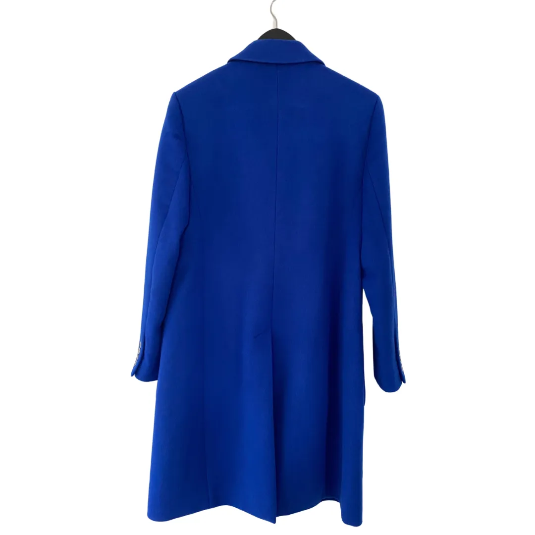 MICHAEL KORS Double-Breasted  Wool Coat Blue SIZE 16