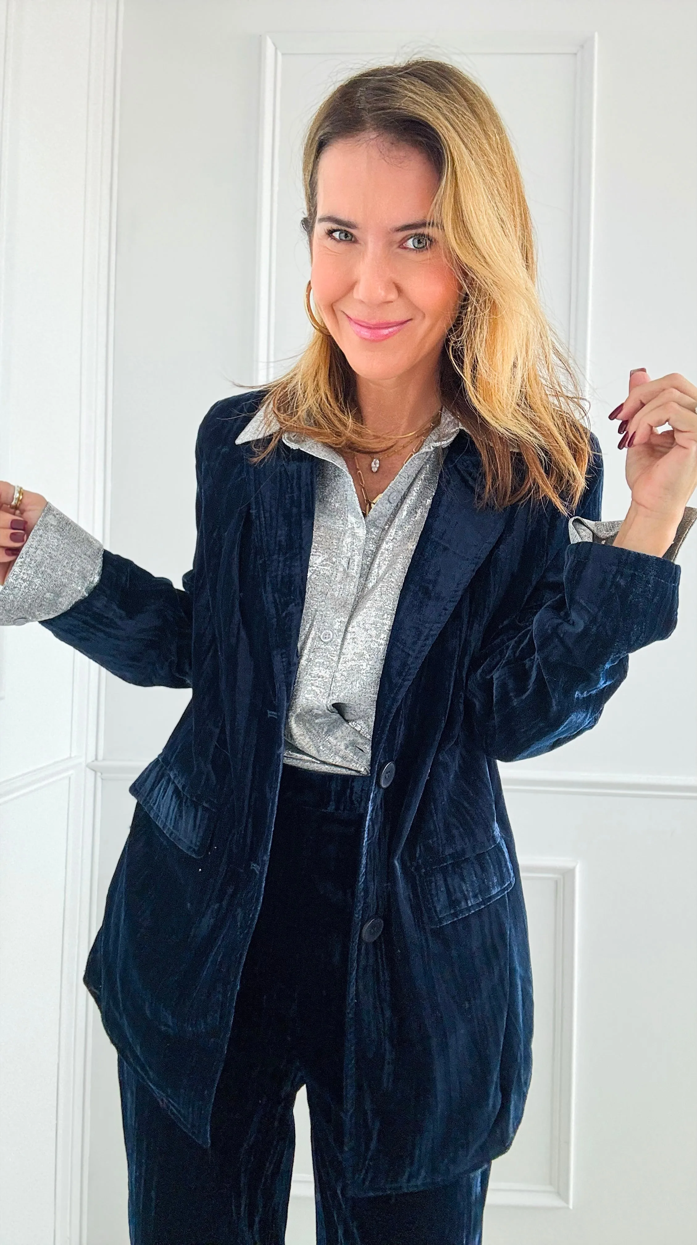 Midnight Velvet Blazer