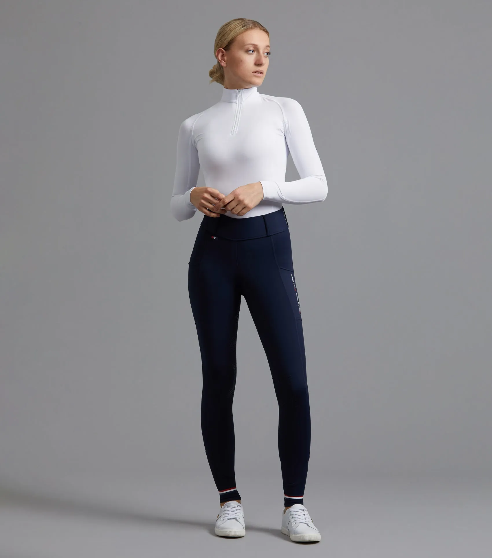 Mirillo Ladies Full Seat Gel Riding Tights Navy