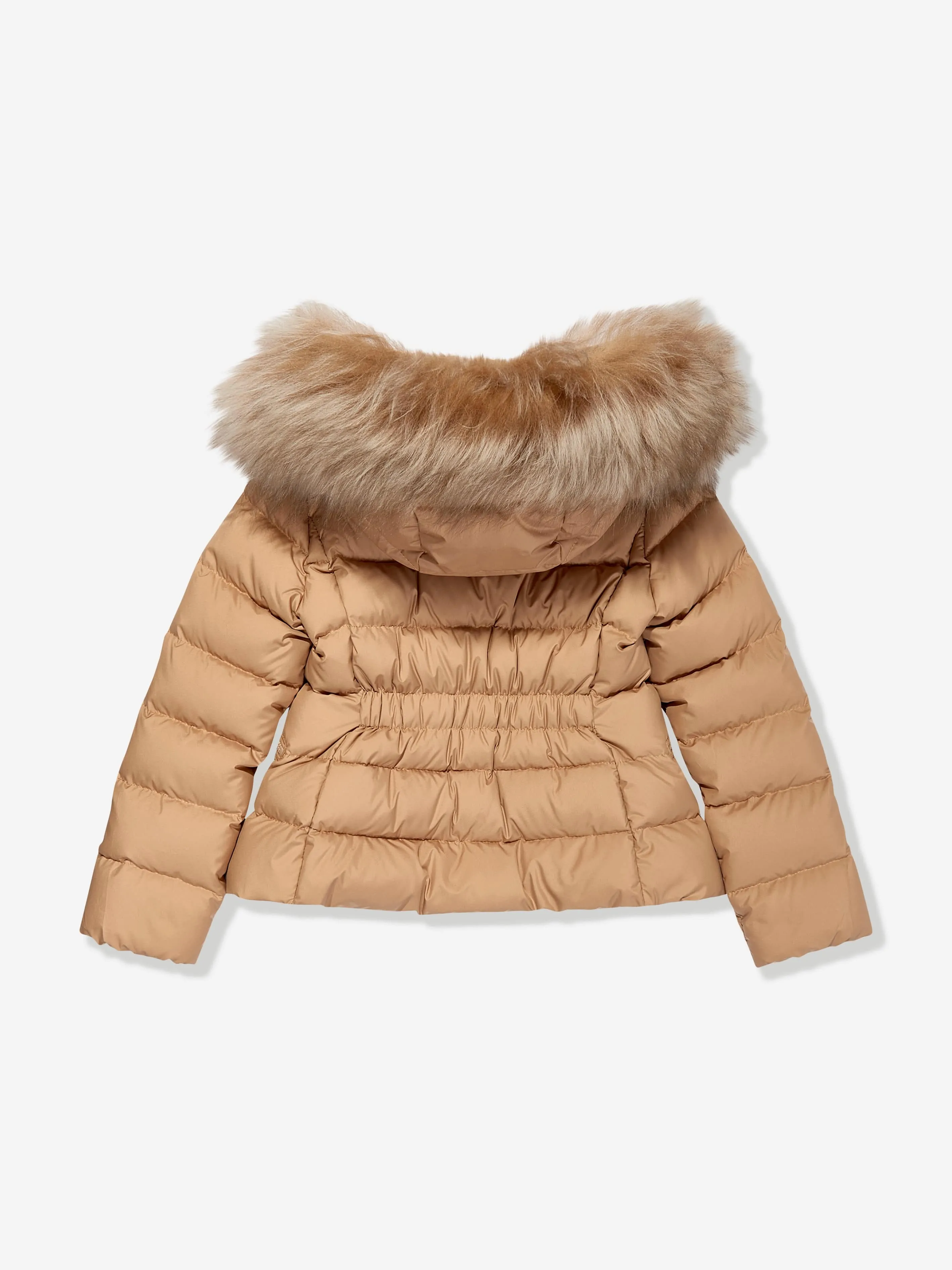 Moncler Enfant Girls Down Padded Boedette Jacket in Beige