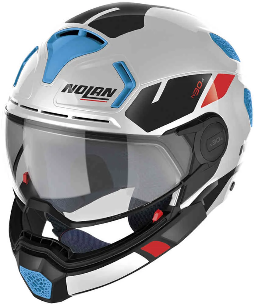 N30-4 TP Blazer Helmet Nolan, white/blue/black