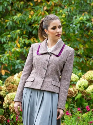 Natural Wool Tweed Granite Jacket