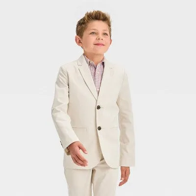 New - Boys' Dobby Blazer - Cat & Jack Light Beige 6