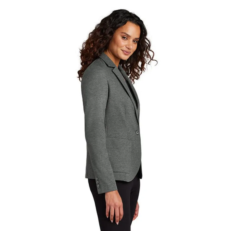 NEW JWMI - Mercer Mettle® Women’s Relaxed Knit Blazer - Storm Grey Heather