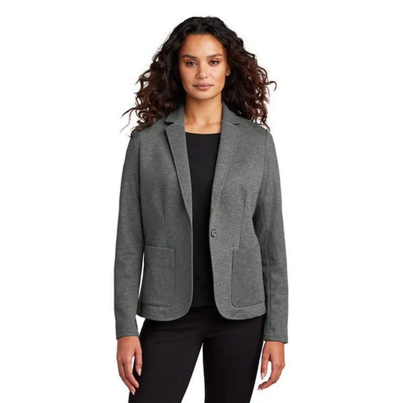 NEW JWMI - Mercer Mettle® Women’s Relaxed Knit Blazer - Storm Grey Heather