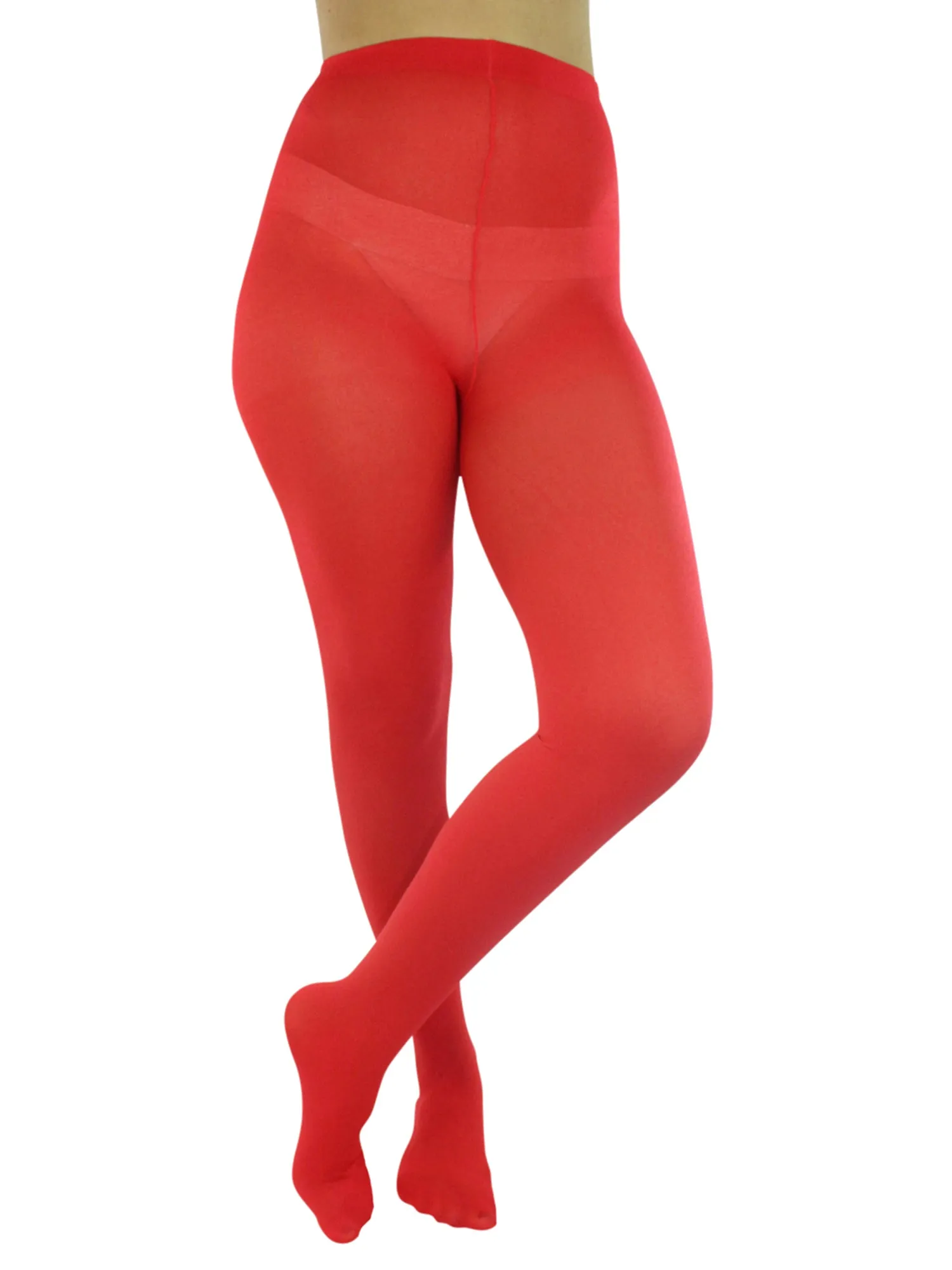 Opaque Stretchy Leotard Tights