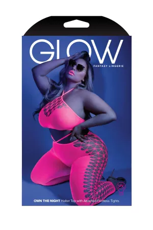 Own the Night Bodystocking - Queen - Neon Pink