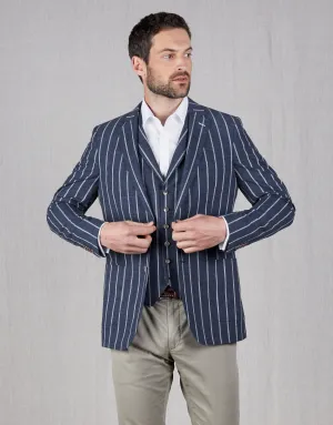 Pearse Blue Stripe Blazer