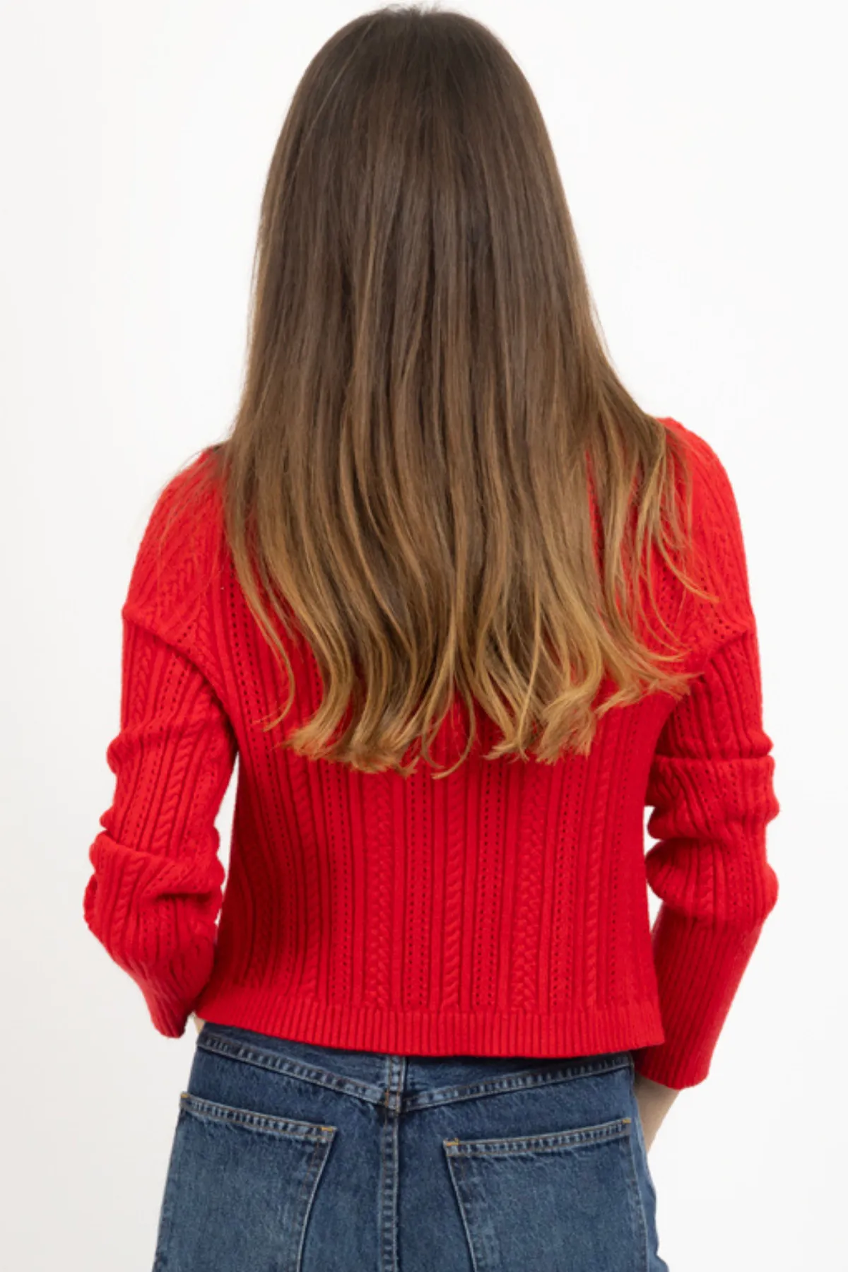 PERRIE RED TURTLENECK SWEATER