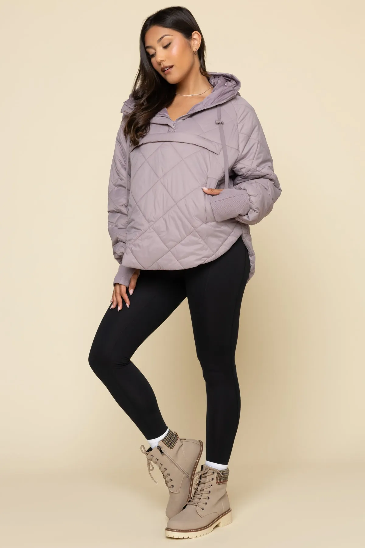 Pillow Packable Puffer Jacket - Dusty Mauve