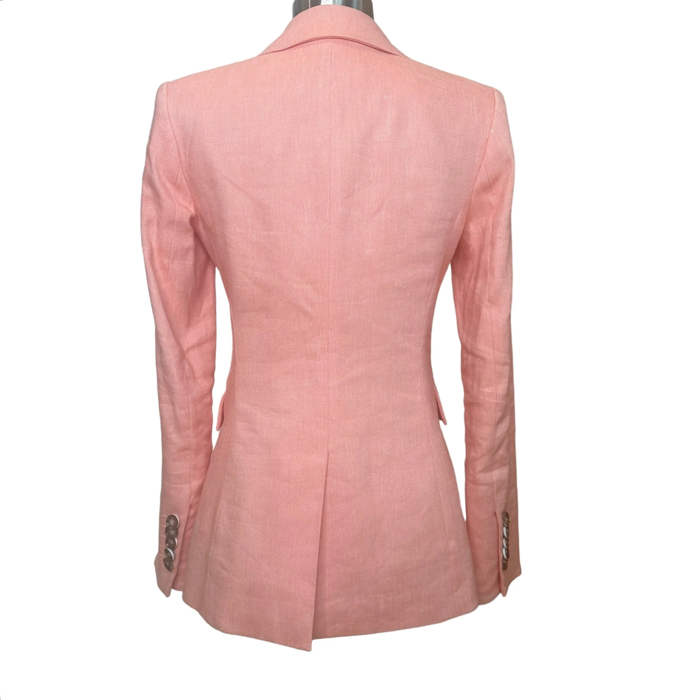 Pink Linen Blazer - 0