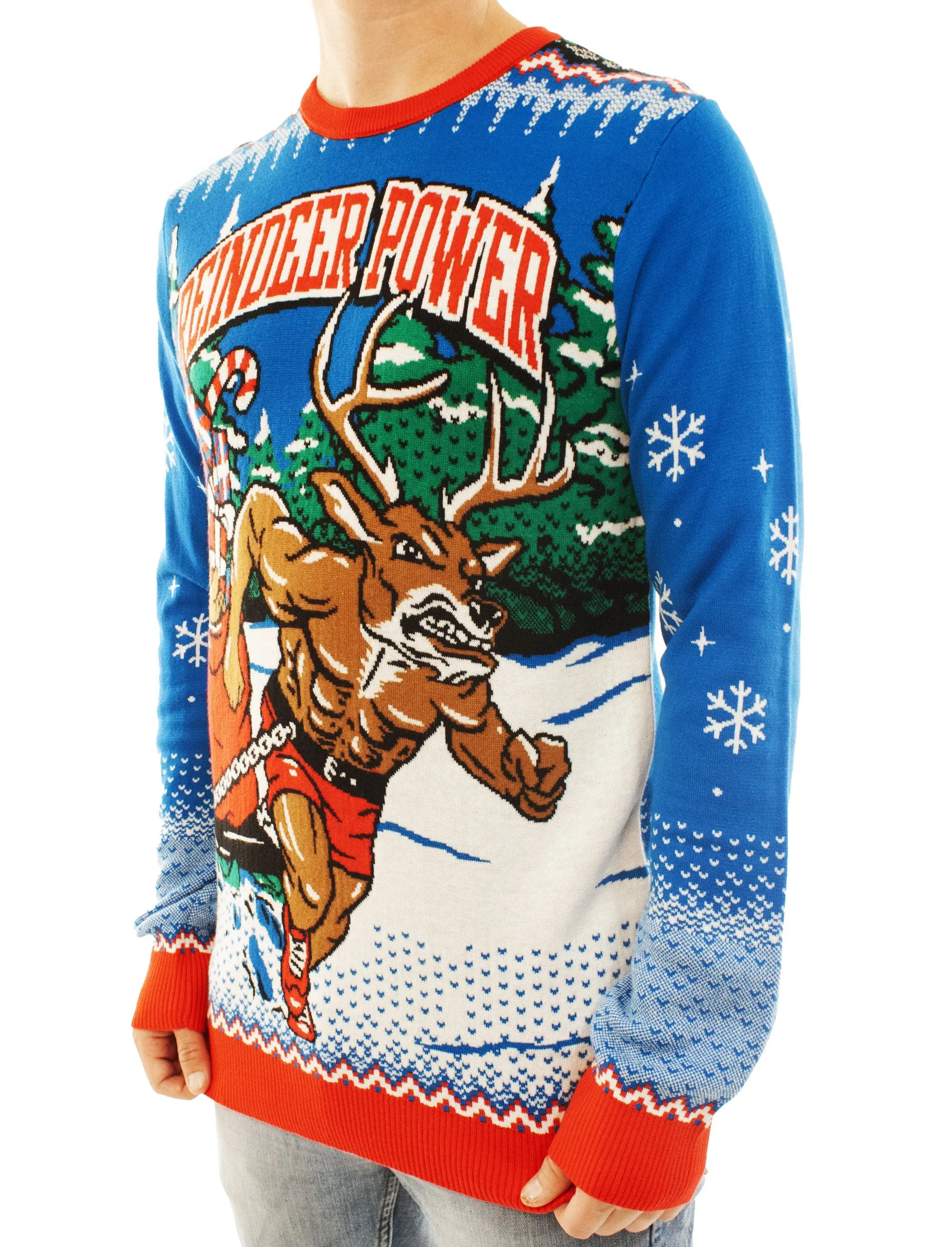 Reindeer Power | Ugly Christmas Sweater For Men & Women | Unisex Sizing