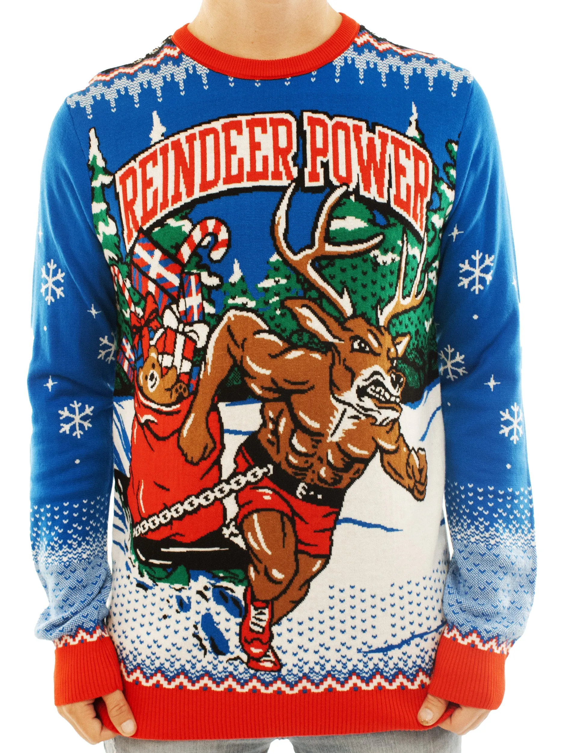 Reindeer Power | Ugly Christmas Sweater For Men & Women | Unisex Sizing