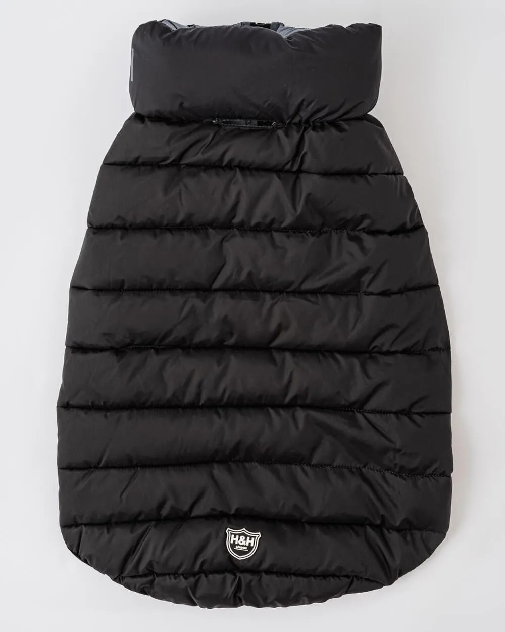 Reversible Dog Puffer Jacket - Black and Grey