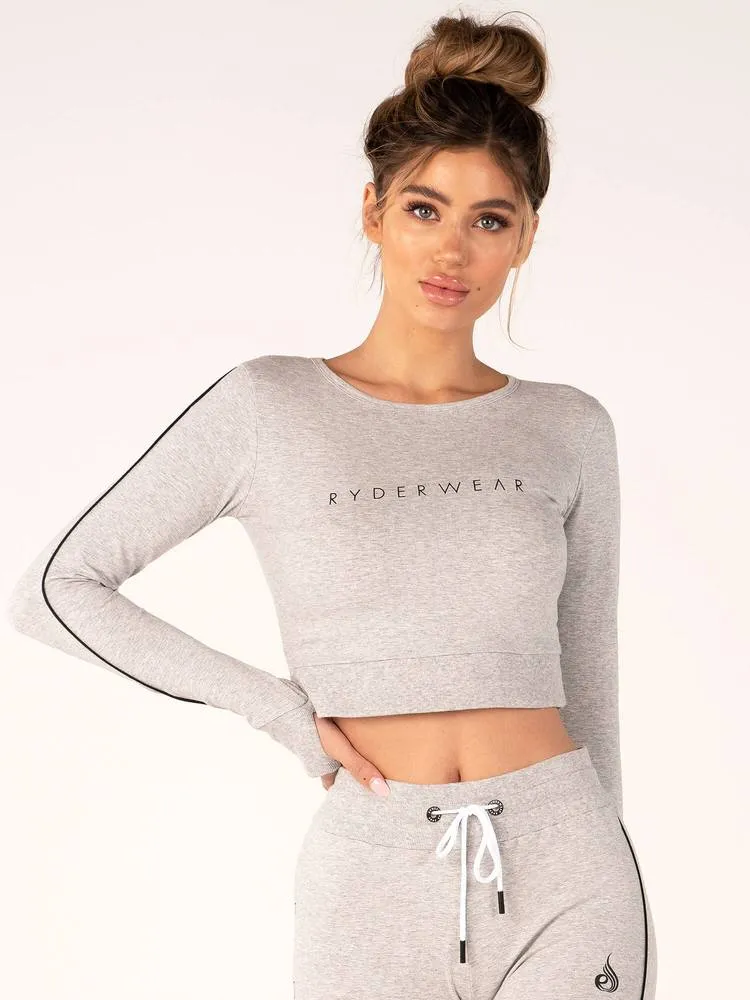 Ryderwear BSX Cropped Sweater - Grey Marle