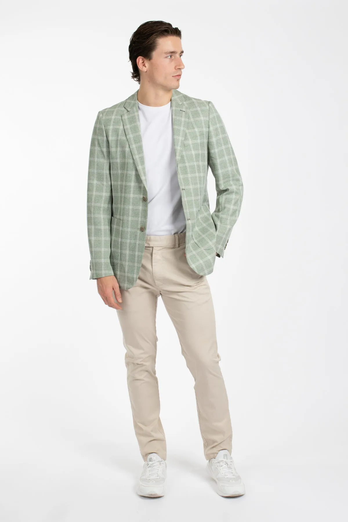 Sage Check Patch Pocket Blazer