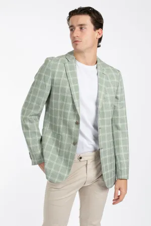 Sage Check Patch Pocket Blazer