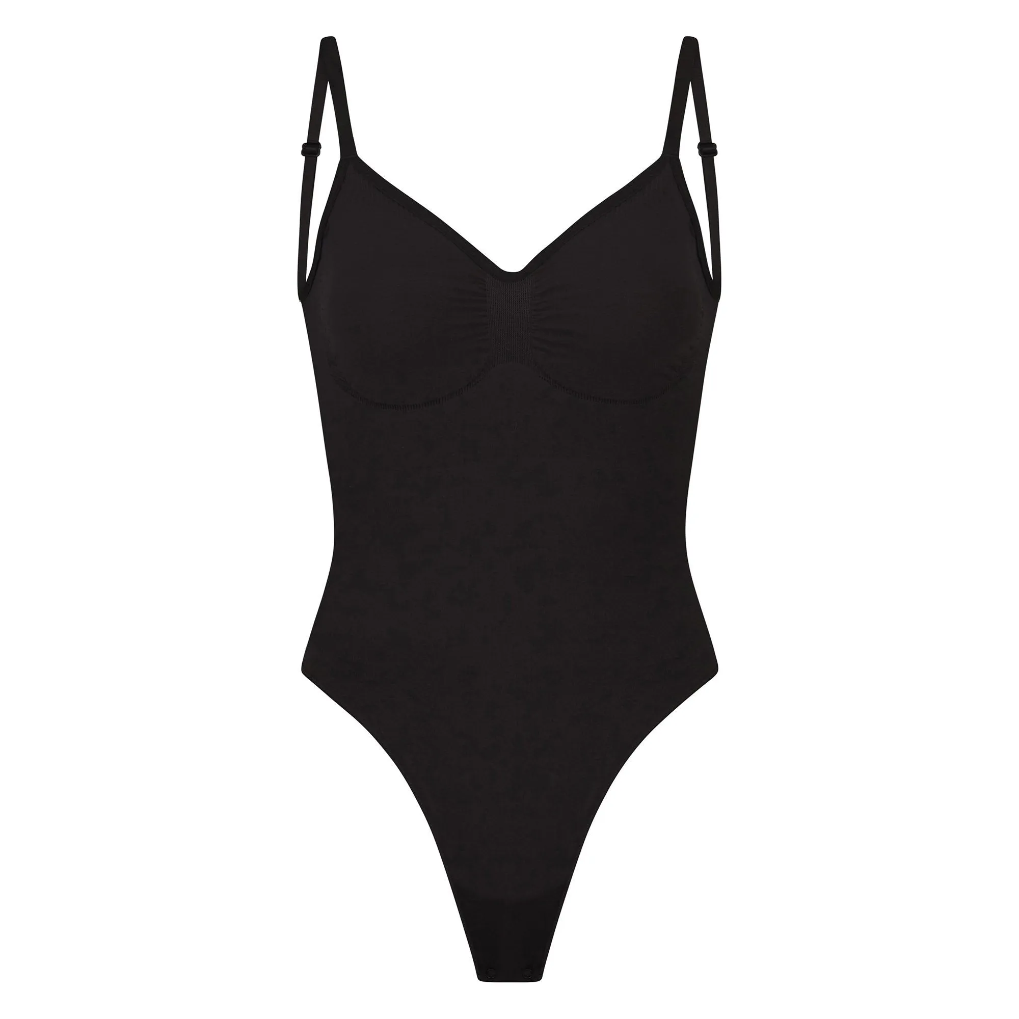 SEAMLESS SCULPT LOW BACK THONG BODYSUIT | ONYX