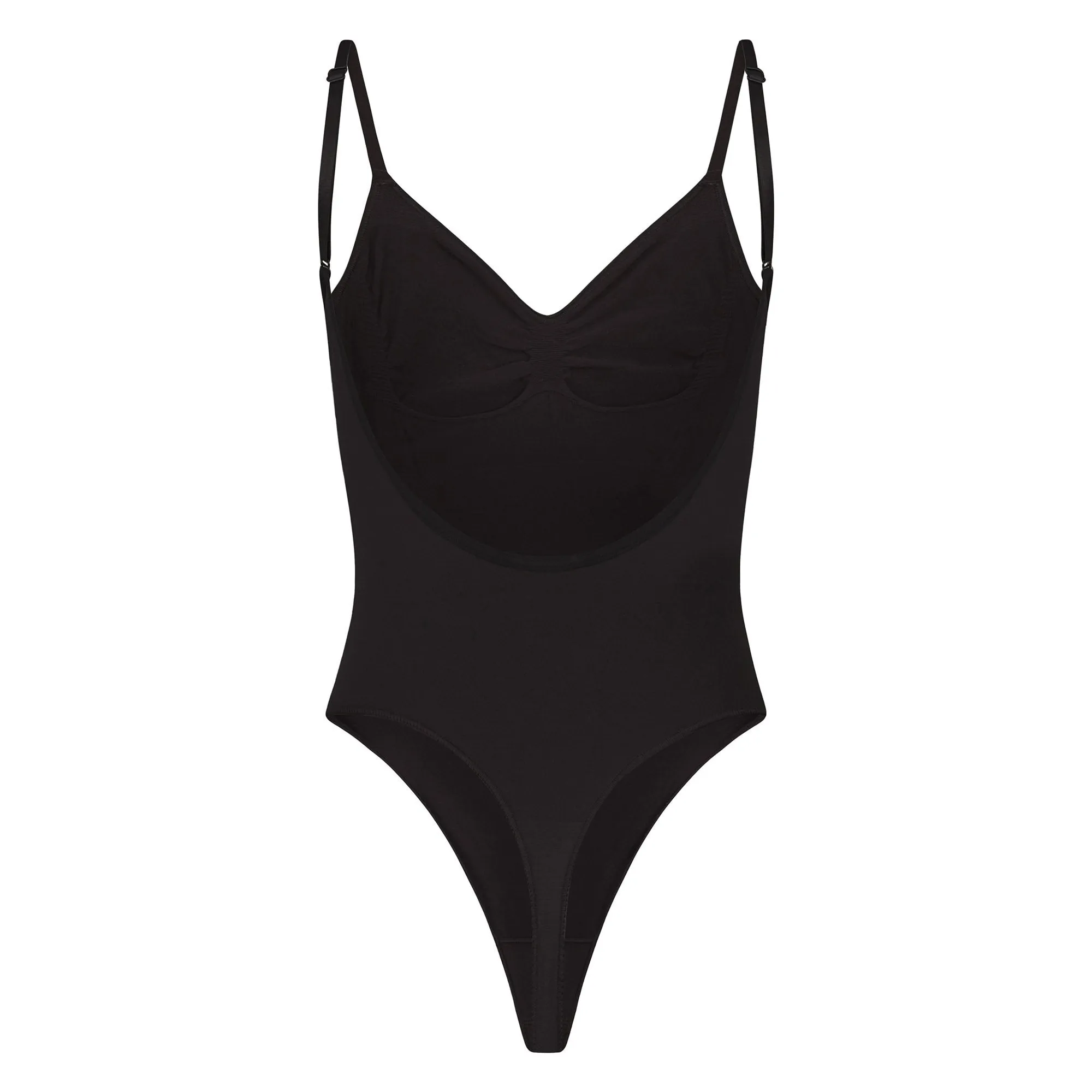 SEAMLESS SCULPT LOW BACK THONG BODYSUIT | ONYX