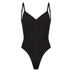 SEAMLESS SCULPT LOW BACK THONG BODYSUIT | ONYX