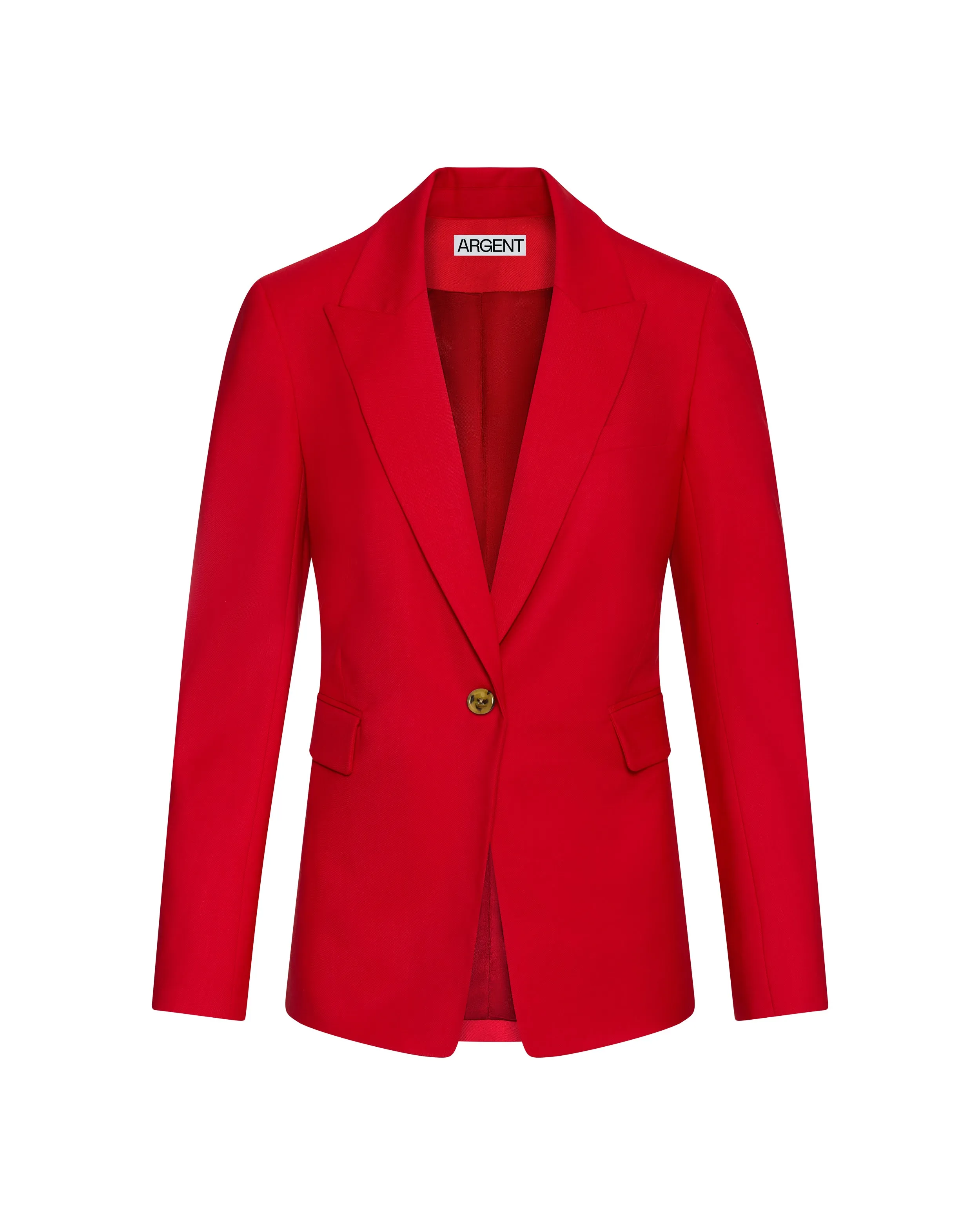 Single Button Blazer in Seasonless Wool | Poppy