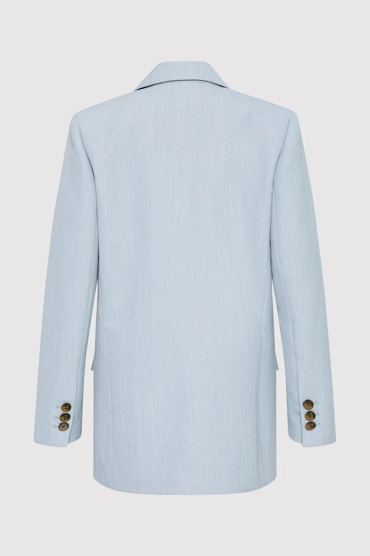 Single Button Tailored Blazer Stone Blue